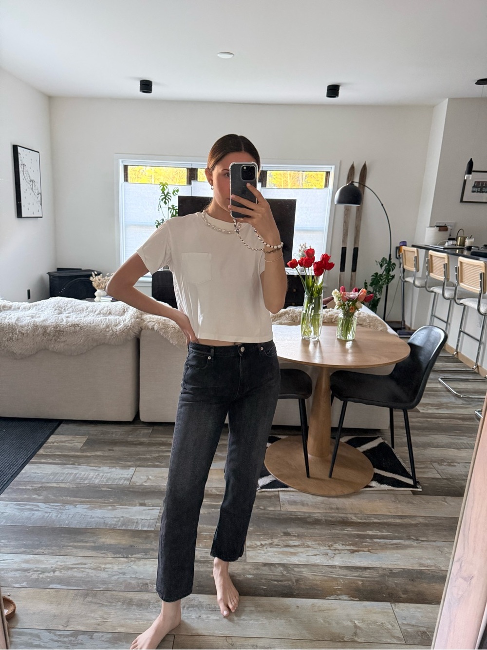 IRO Black Straight-Leg Jeans